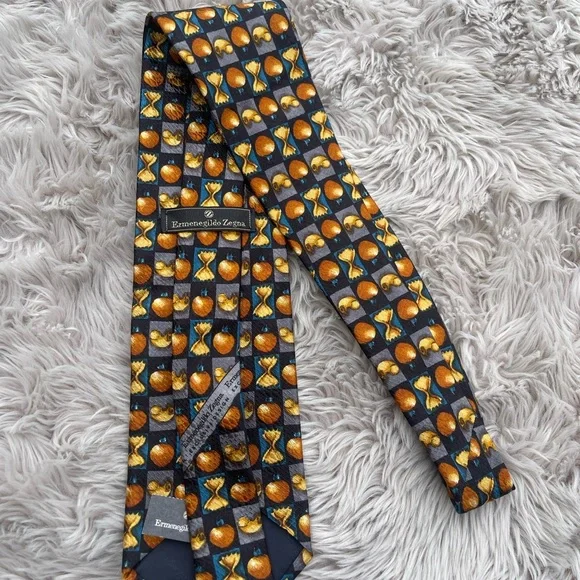 Ermenegildo Zegna Necktie 100% Silk Made In Italy - Picture 5 of 8